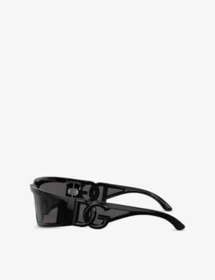 Dolce & Gabbana Womens Dg6198 Rectangle-frame Injected Sunglasses Black In Black