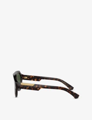 Dolce & Gabbana Womens Dg4466 Square-frame Tortoiseshell Nylon Sunglasses Brown In Brown