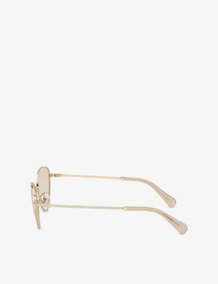 SWAROVSKI: SK7014 Cat-Eye Metal Sunglasses