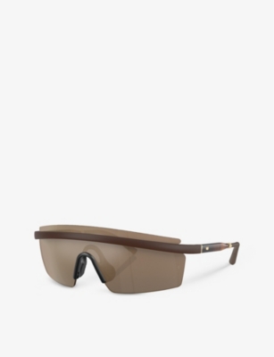 Oliver Peoples Womens Brown Ov5556s Rectangle-frame Bio Sunglasses In Brown