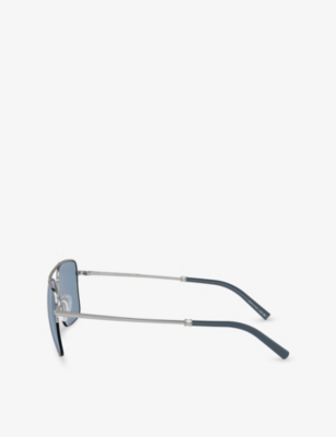 Oliver Peoples Womens Ov1343s R-2 Pilot-frame Metal Sunglasses Silver In Silver