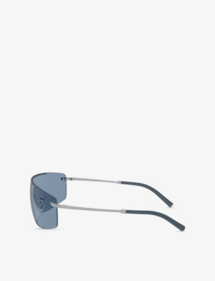 OLIVER PEOPLES: OV1344S R-5 Shield-Frame Metal Sunglasses