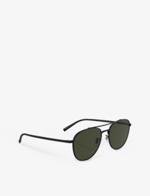 Shop Oliver Peoples Women's Black Ov1335st Rivetti Pilot-frame Titanium Sunglasses