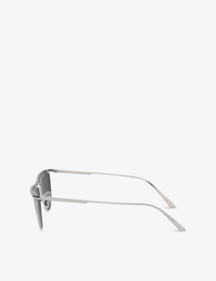 Oliver Peoples Womens Ov1342s 1984c Round-frame Metal Sunglasses Silver In Silver