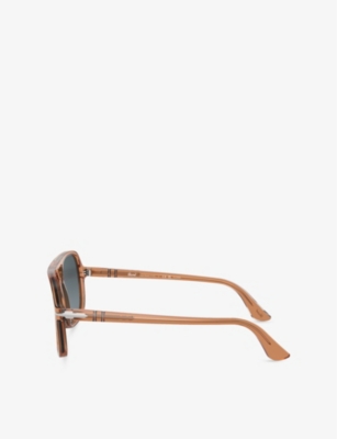 Persol Womens Brown Po3328s Pilot-frame Acetate Sunglasses In Brown