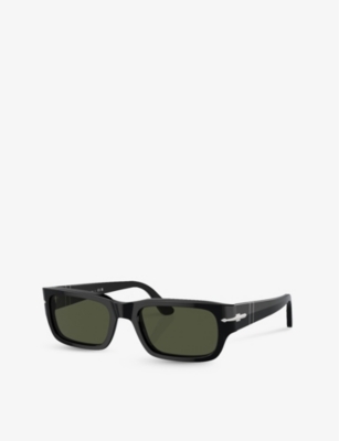 Persol Womens Black Po3347s Adrien Rectangle-frame Acetate Sunglasses In Black