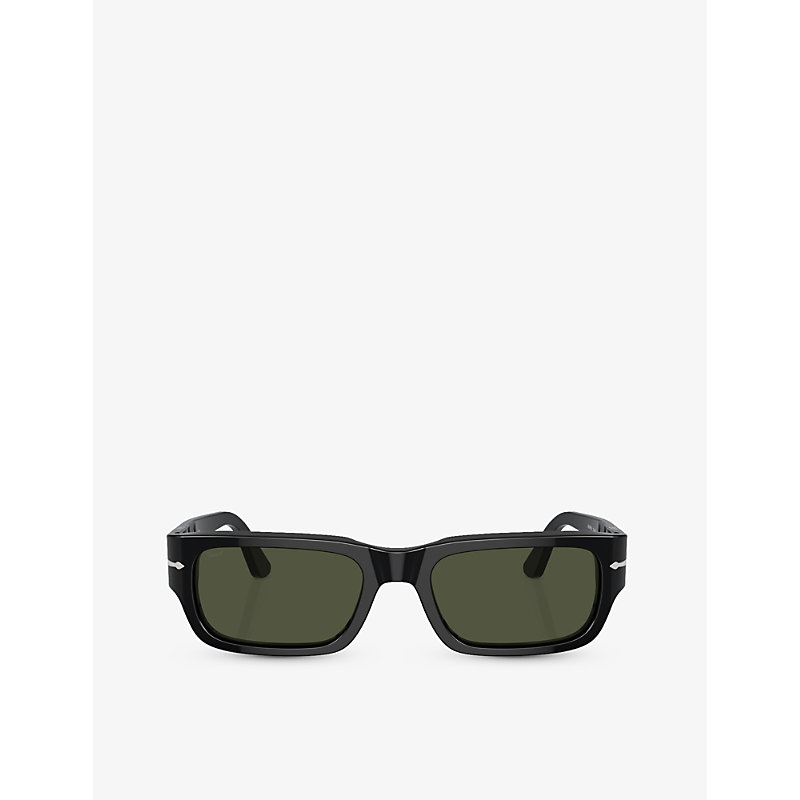 Persol Womens Black Po3347s Adrien Rectangle-frame Acetate Sunglasses