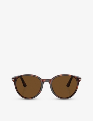 Persol Womens Brown Po3350s Round-frame Acetate Sunglasses