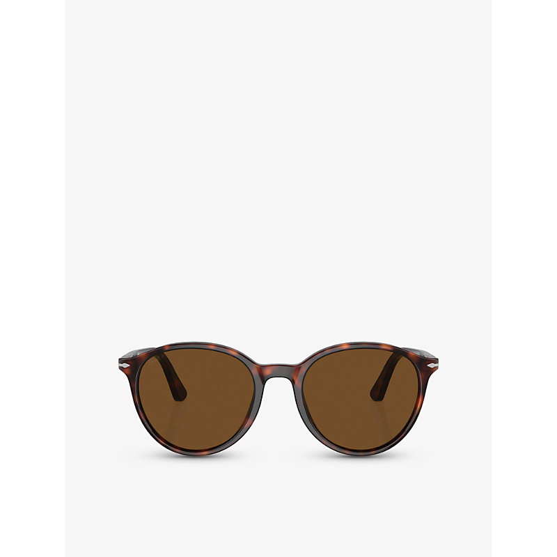 Persol Womens Brown Po3350s Round-frame Acetate Sunglasses