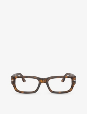 Persol Womens Brown Po3347v Rectangle-frame Acetate Sunglasses