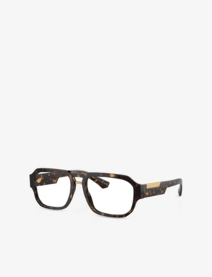 Dolce & Gabbana Womens Brown Dg3389 Pilot-frame Acetate Optical Glasses In Brown