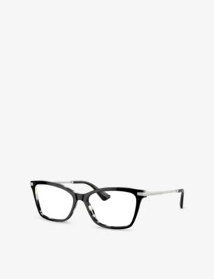 Dolce & Gabbana Womens Black Dg3393 Cat Eye-frame Acetate Optical Glasses In Black