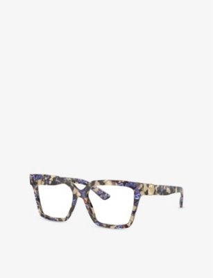 Dolce & Gabbana Womens Multi-coloured Dg3395 Square-frame Acetate Optical Glasses In Multi-coloured
