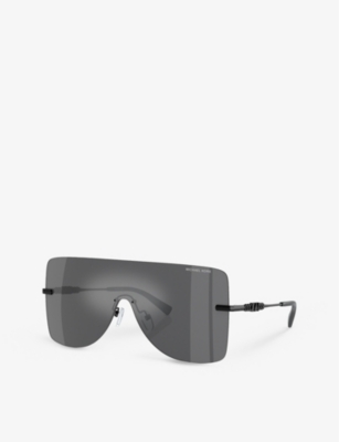 Michael Kors Womens Black Mk1148 London Square-frame Metal Sunglasses In Black