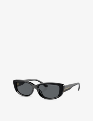 MICHAEL KORS WOMENS BLACK MK2210U ASHEVILLE RECTANGLE ACETATE SUNGLASSES