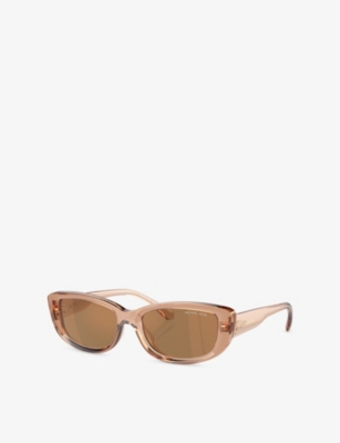 Michael Kors Womens Mk2210u Asheville Rectangle-frame Injected Sunglasses In Tan