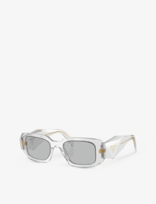 Prada Pr 17ws Acetate Transparent Sunglasses In Clear