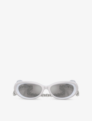 TIFFANY & CO: TF4221 Oval-Frame Acetate Sunglasses