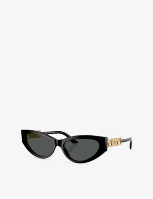 Versace Womens Black Ve4470b Cat-eye Acetate Sunglasses In Black