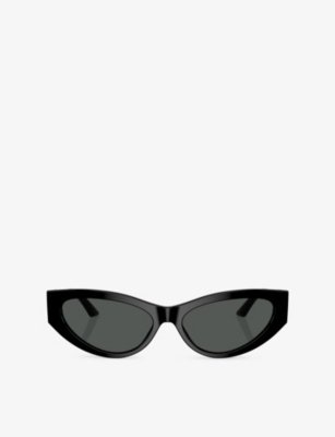 Versace Womens Black Ve4470b Cat-eye Acetate Sunglasses In Black