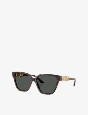 Versace Womens Brown Ve4471b Butterfly-frame Acetate Sunglasses In Brown