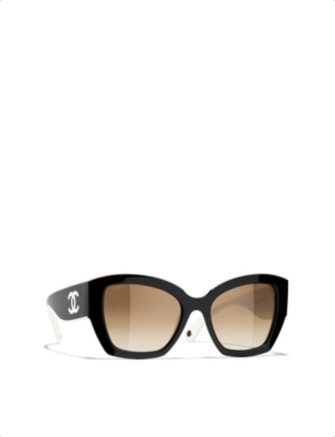 Pre-owned Chanel Womens Black Square-frame Sunglasses