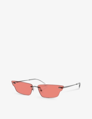 Ray Ban Ray-ban Womens Silver Rb3731 Anh Irregular-frame Metal Sunglasses In Silver