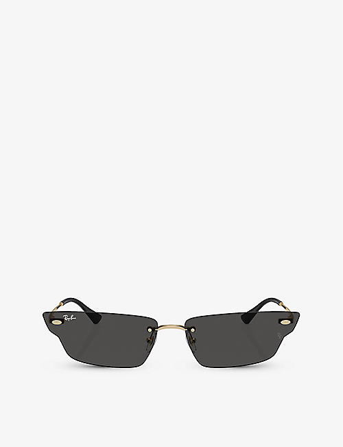 RAY-BAN: RB3731 Anh irregular-frame metal sunglasses
