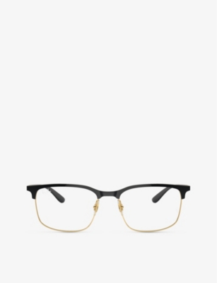 Ray Ban Ray-ban Womens Black Rx6518 Square-frame Metal Optical Glasses
