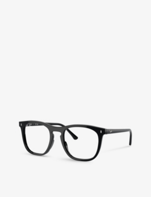 Shop Ray Ban Womens Ray-ban Rx2210v Square-frame Optical Glasses In Black