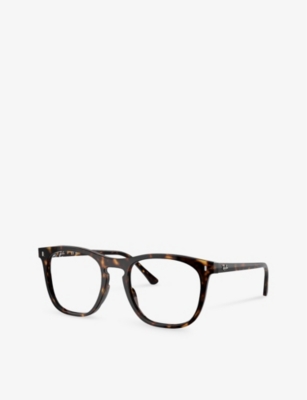 Ray Ban Ray-ban Womens Brown Rx2210v Square-frame Acetate Optical Glasses In Brown