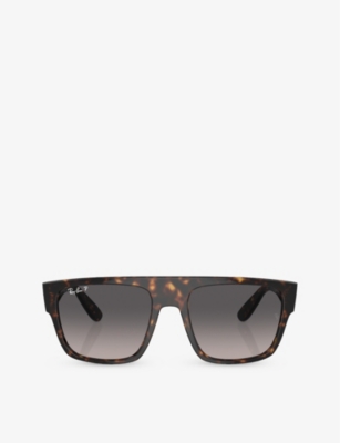 Ray Ban Drifter Sunglasses Havana Frame Grey Lenses Polarized 57-20 In Brown
