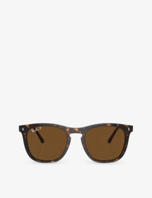 Ray Ban Ray-ban Womens Brown Rb2210 Square-frame Propionate Sunglasses