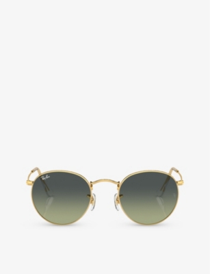 Ray Ban Ray-ban Womens Gold Rb3447 Round-frame Metal Sunglasses