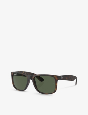 Ray Ban Ray-ban Womens Brown Rb4165 Justin Square-frame Tortoiseshell Wayfarer Sunglasses In Brown