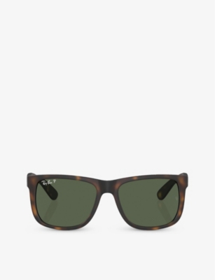 Ray Ban Ray-ban Womens Brown Rb4165 Justin Square-frame Tortoiseshell Wayfarer Sunglasses