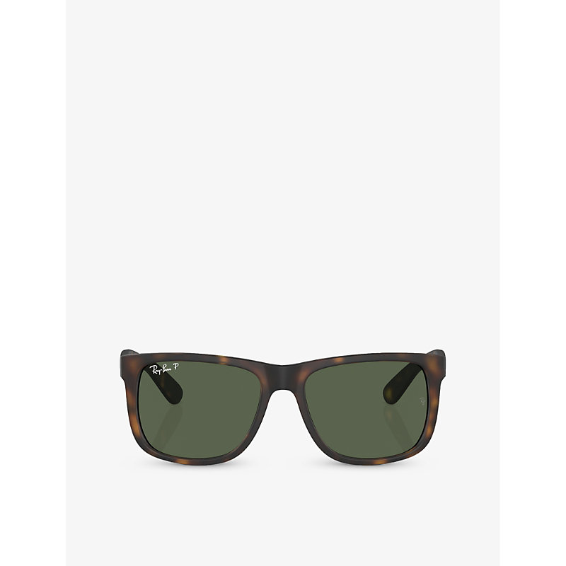 Ray Ban Ray-ban Womens Brown Rb4165 Justin Square-frame Tortoiseshell Wayfarer Sunglasses