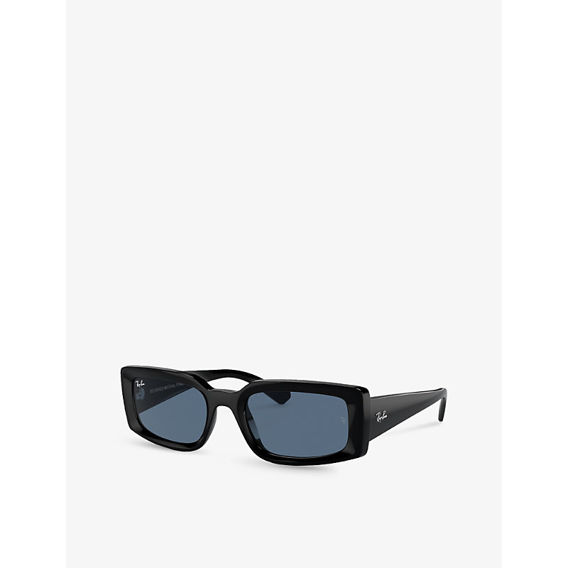 Shop Ray Ban Ray-ban Women's Black Rb4395 Kiliane Pillow-frame Acetate Sunglasses