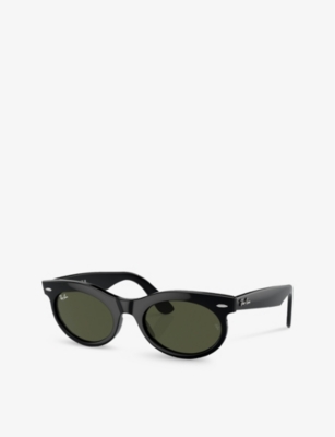 Ray Ban Ray-ban Womens Black Rb2242 Wayfarer Oval-frame Propionate Sunglasses In Black