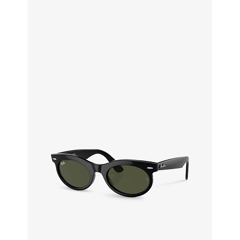 Shop Ray Ban Ray-ban Women's Black Rb2242 Wayfarer Oval-frame Propionate Sunglasses