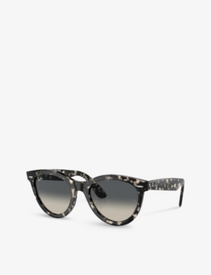 RAY BAN WOMENS GREY RB2241 WAYFARER WAY ROUND-FRAME PROPIONATE SUNGLASSES 