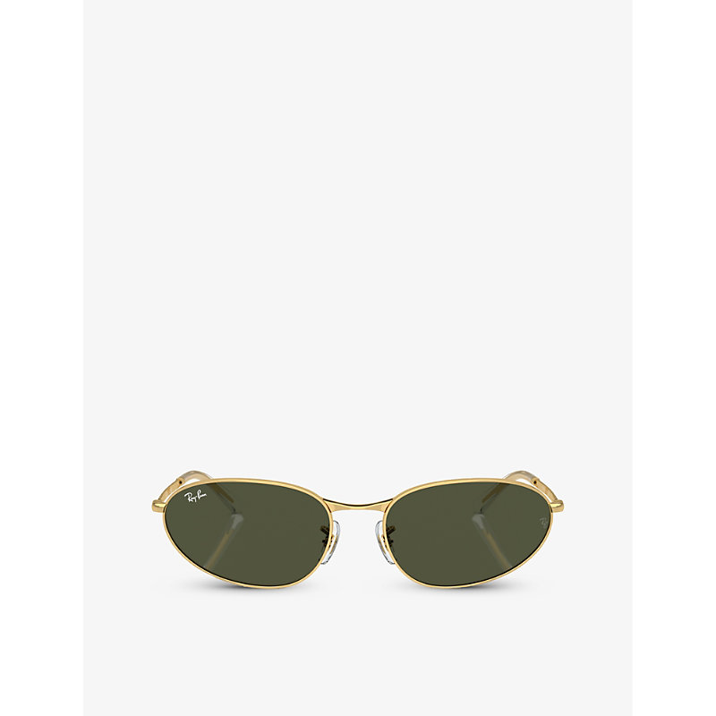 Ray Ban Ray-ban Womens Gold Rb3734 Irregular-frame Metal Sunglasses