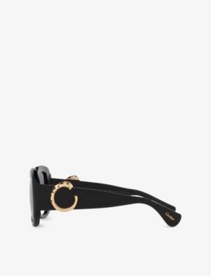 Cartier Oversize-frame Sunglasses In Black