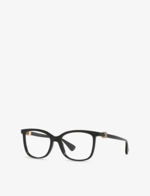 Cartier Womens Ct0493o Oval-frame Acetate Eyeglasses Black In Black