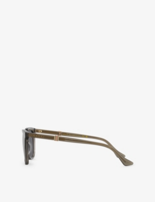 Gucci Womens Gg1493s Square-frame Acetate Sunglasses Brown In Brown