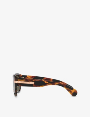 Gucci Womens Gg1517s Square-frame Acetate Sunglasses Brown In Brown