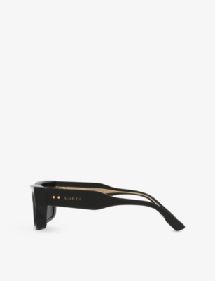 GUCCI WOMENS BLACK GG1529S SQUARE-FRAME ACETATE SUNGLASSES 