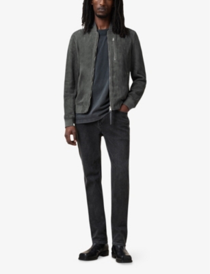 ALLSAINTS: Kemble regular-fit zip-up suede bomber jacket