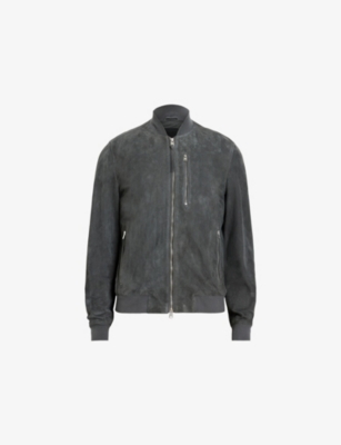 ALLSAINTS: Kemble regular-fit zip-up suede bomber jacket