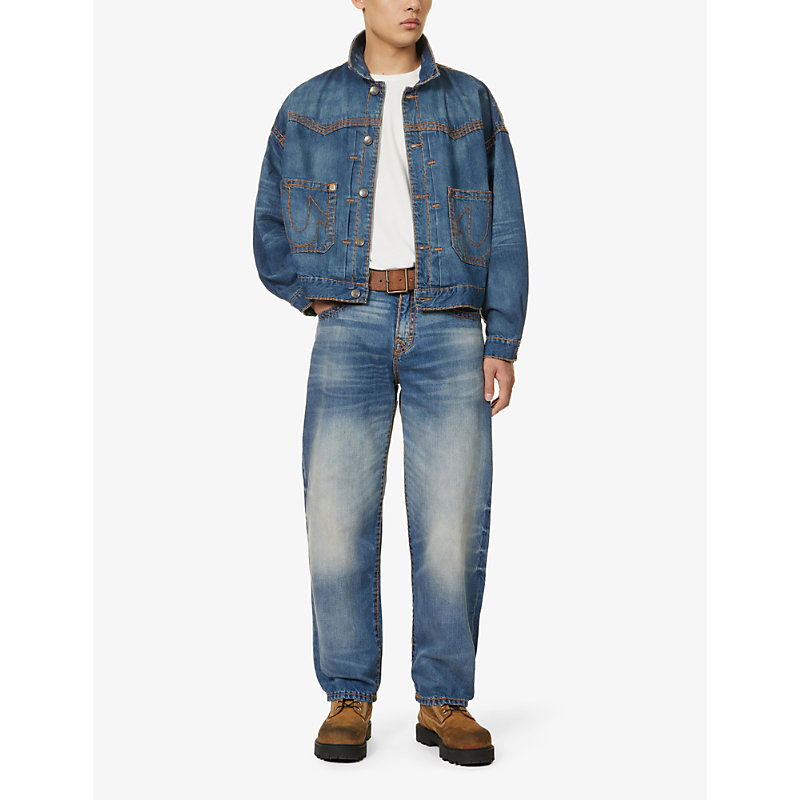Shop True Religion Men's Athens X Sebastien Ami Bootcut Regular-fit Wide-leg Organic Denim Jeans